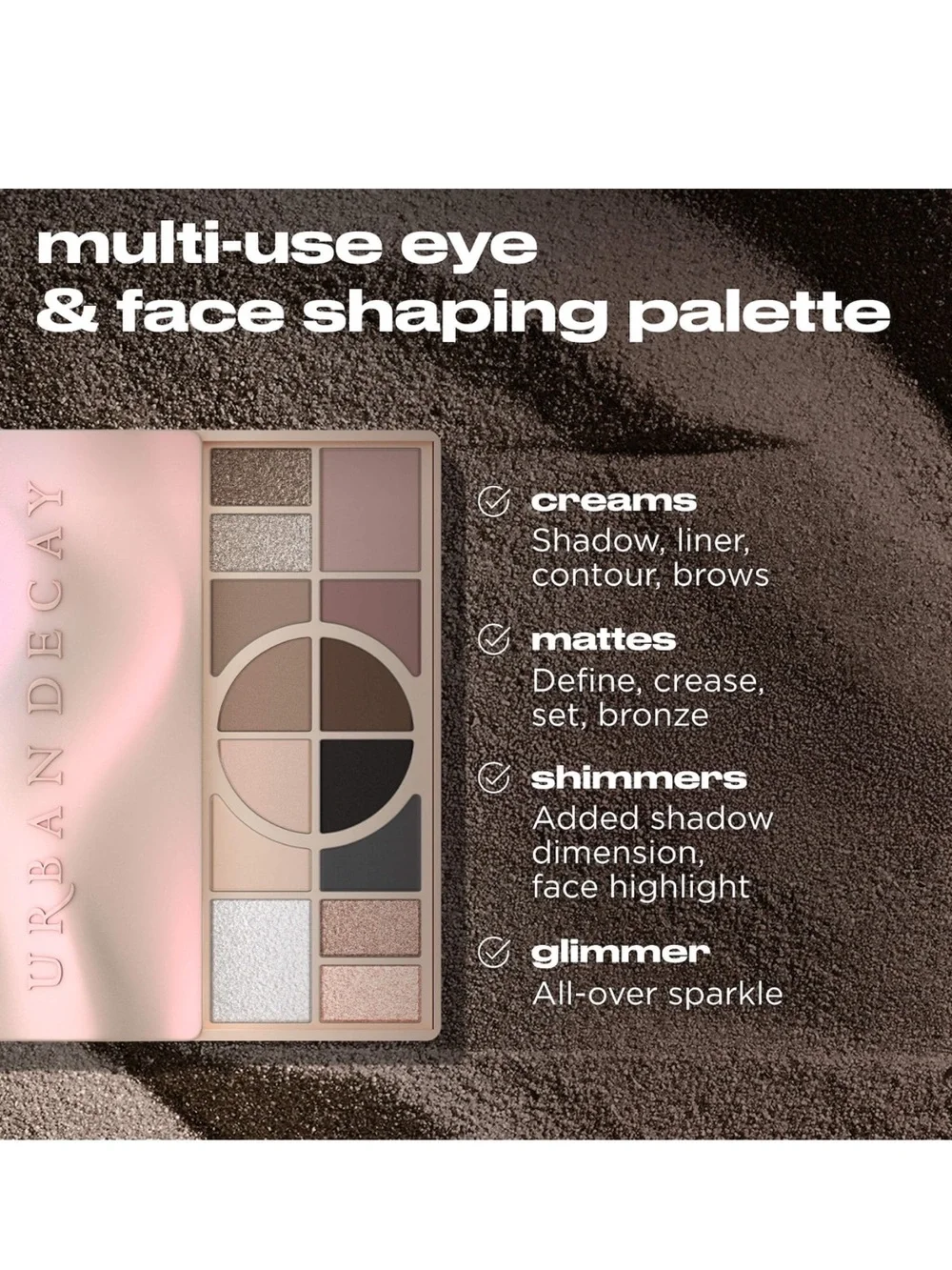 Urban Decay Naked Shaped Cool-Toned Makeup Palette for Eyes & Face